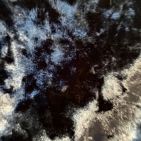 Blue Velvet Mini Wrap Dress - Picture 3 of 6